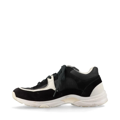 Chanel Coco Mark Fabric Sneakers 40 Ladies' Black