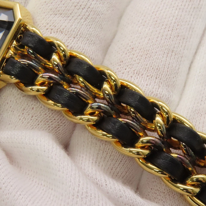 CHANEL Premiere Gold Plated Leather Black Dial