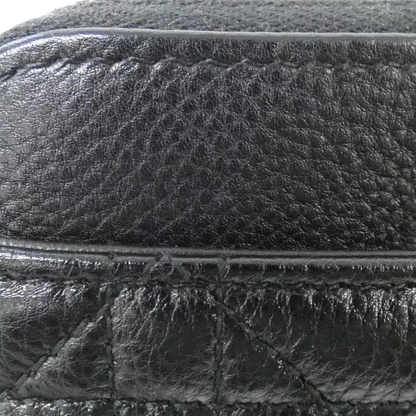 Authentic Dior Caro Pouch Shoulder Bag in Black with Gold Hardware