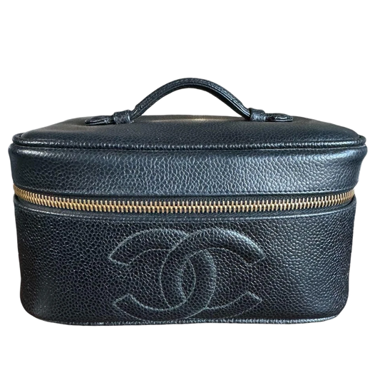 CHANEL Coco Mark Caviar Vanity Bag