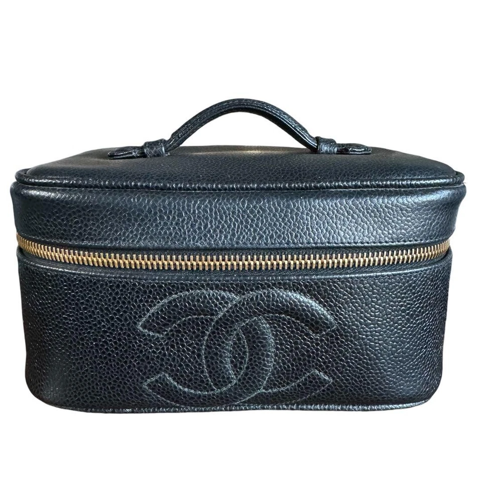 CHANEL Coco Mark Caviar Vanity Bag