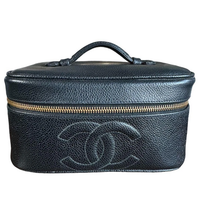 CHANEL Coco Mark Caviar Vanity Bag