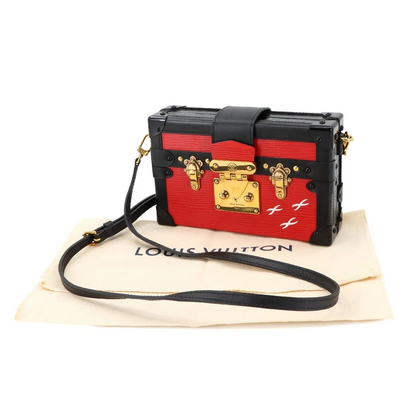LOUIS VUITTON Epi Petite Malle Shoulder Bag Leather Copuelicot Noir