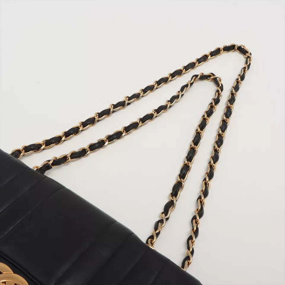 Chanel Deca Mademoiselle Single Flap Double Chain Bag