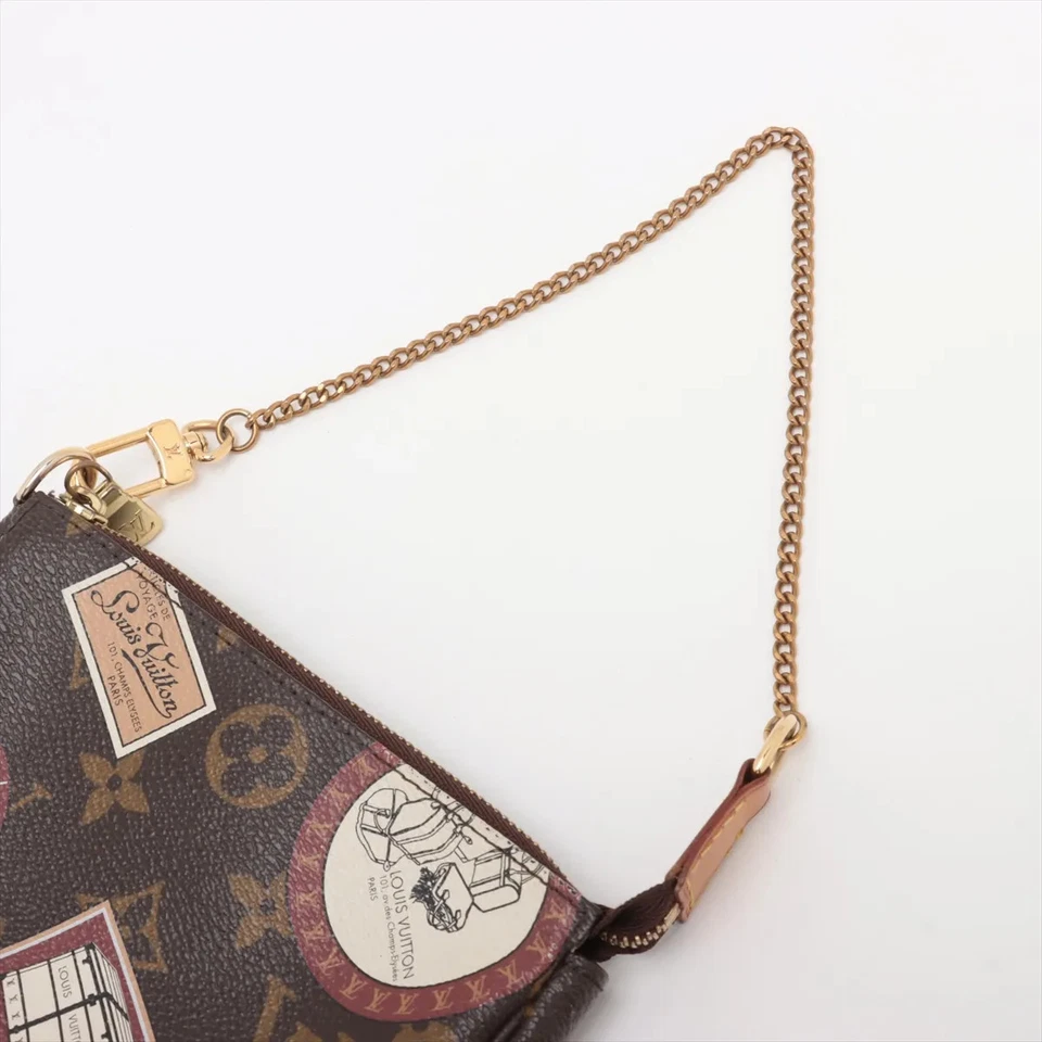 Louis Vuitton Monogram Mini Pochette Accessory Brown