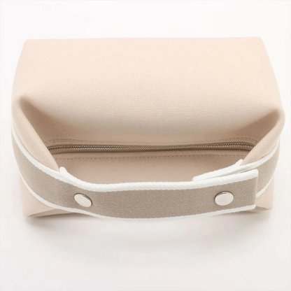 Hermès Brid-A-Brac PM Handbag in Beige Canvas with Silver-Tone Hardware