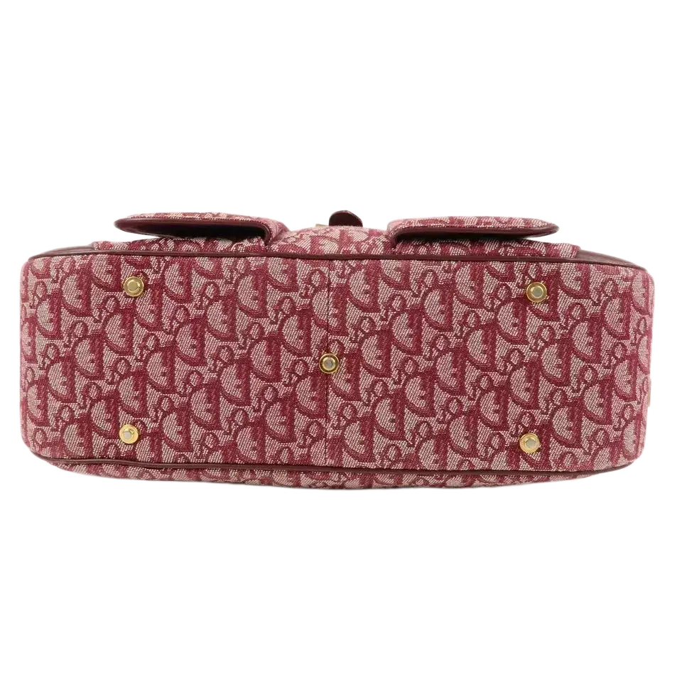 Christian Dior Trotter Canvas Leather Boston Bag