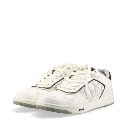 Dior x Sean Stussy B27 Leather Sneakers 41 Men's White Oblique Shoelaces
