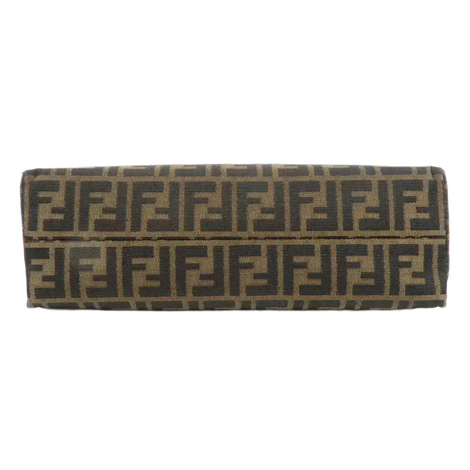 FENDI Zucca Canvas Leather One Shoulder Bag