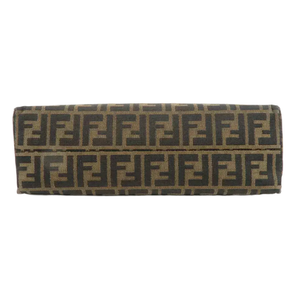 FENDI Zucca Canvas Leather One Shoulder Bag