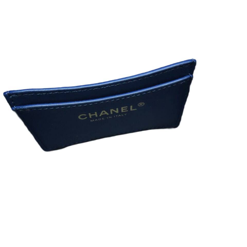 CHANEL Quilted CC GHW Chain Shoulder Bag Lambskin Leather Light Blue
