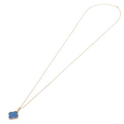 Van Cleef & Arpels Magic Alhambra Long Blue Agate Necklace