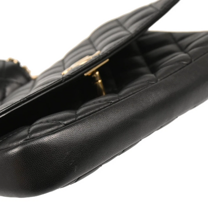 Chanel Black Lambskin Side Packs Shoulder Bag