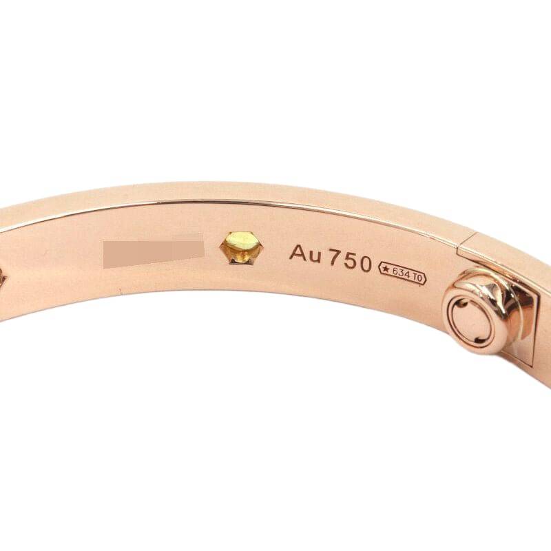 Cartier Love Bracelet New Model #18 in K18 Pink Gold with Multi-color Stones
