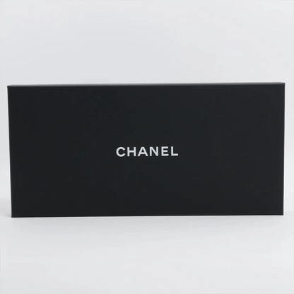 Chanel Coco Mark A21K Suspenders M GP & Leather Black×Gold