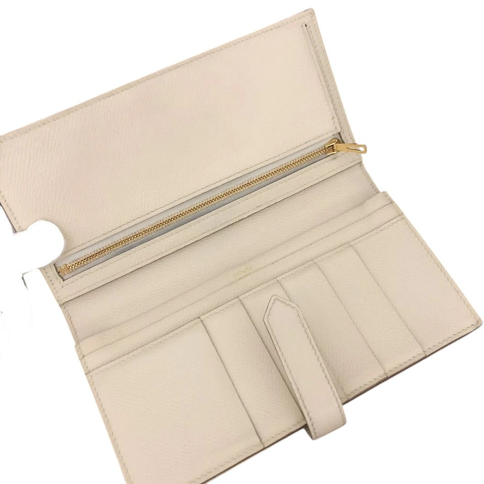 HERMES Bearn Soufflet Epsom Leather Long Bifold Wallet