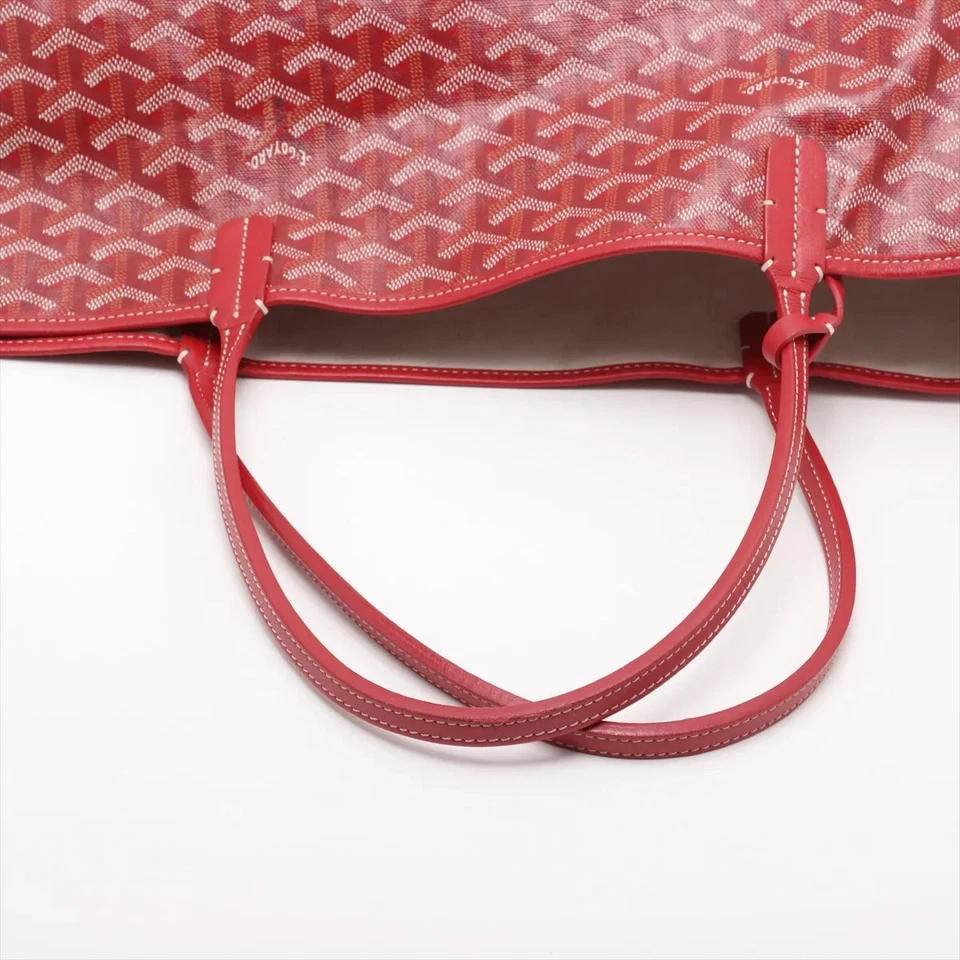Goyard Saint Louis GM PVC x Leather Tote Bag Red