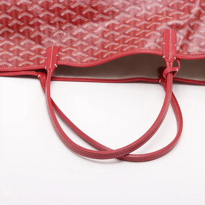 Goyard Saint Louis GM PVC x Leather Tote Bag Red