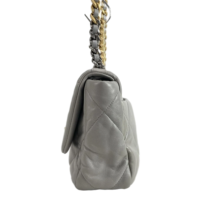 CHANEL CHANEL19 Gray Lambskin Shoulder Bag