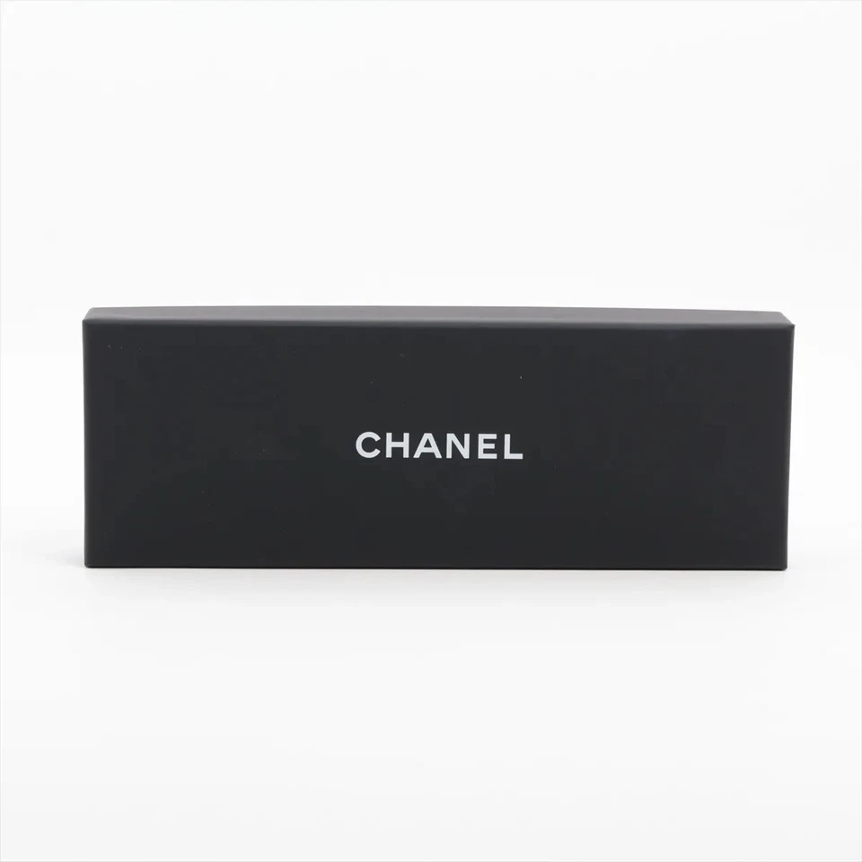 Chanel Coco Mark Logo Scarf Silk Black × White