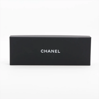 Chanel Coco Mark Logo Scarf Silk Black × White