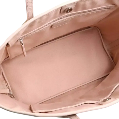 Auth Christian Dior Canage Tote Shoulder Bag Pink Beige Coated Canvas