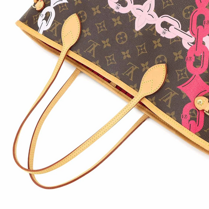 Louis Vuitton Neverfull MM in Monogram Canvas with Fuchsia Interior
