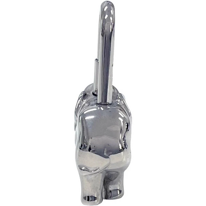 Hermès Elephant Padlock Bag Charm in Silver-Tone Metal