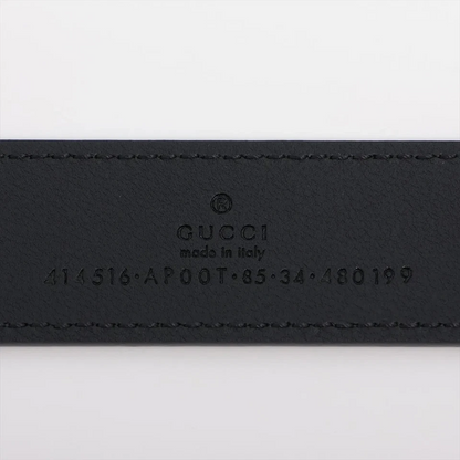 Gucci GG Marmont Belt 85 GP & Leather Black