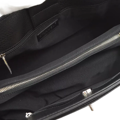 Chanel Black Calfskin Cerf Tote Handbag