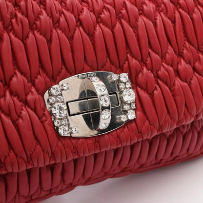 Miu Miu NAPPA CRYSTAL Matelasse Shoulder Bag