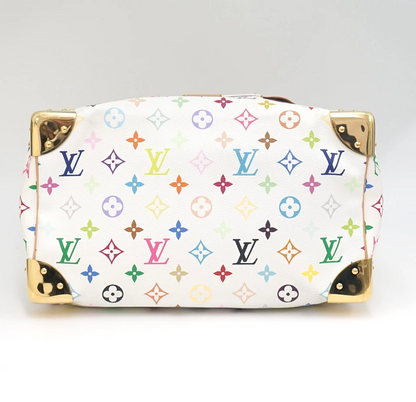 Louis Vuitton Multicolor Speedy 30 in White Monogram Canvas
