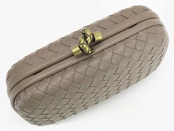 Bottega Veneta Intrecciato Knot Minaudière Clutch Bag