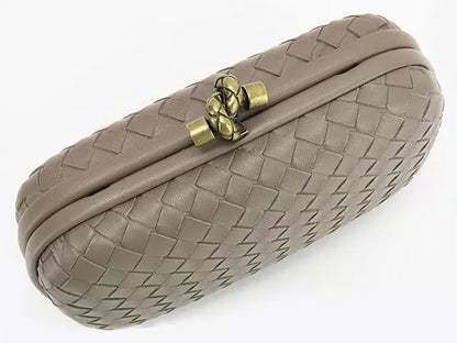 Bottega Veneta Intrecciato Knot Minaudière Clutch Bag