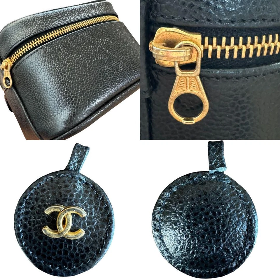 CHANEL Coco Mark Caviar Vanity Bag