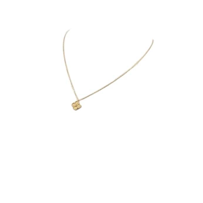 Auth Van Cleef & Arpels Sweet Alhambra 18K/750 Rose Gold Necklace