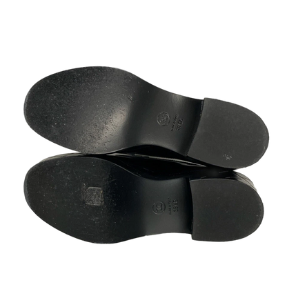 CHANEL Black Shiny Calfskin Women's Shoes