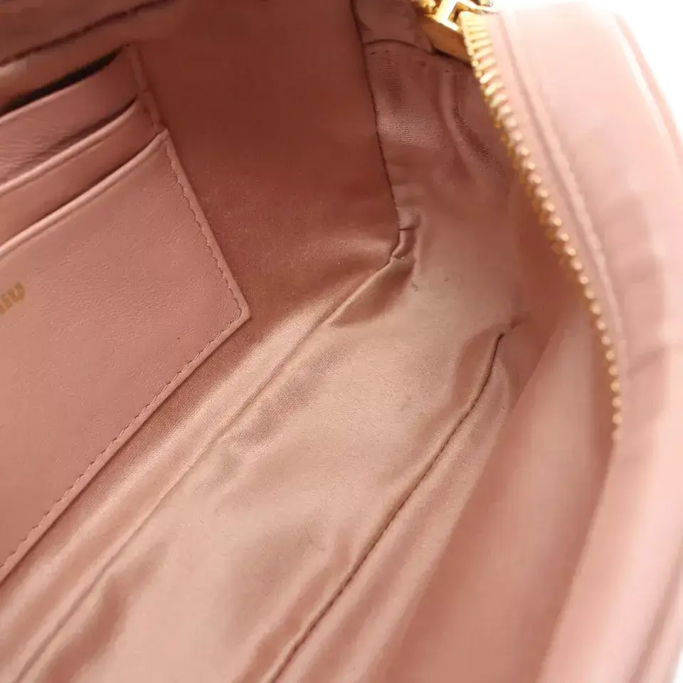 Miu Miu NAPPA IMPUNTURE Chain Shoulder Bag