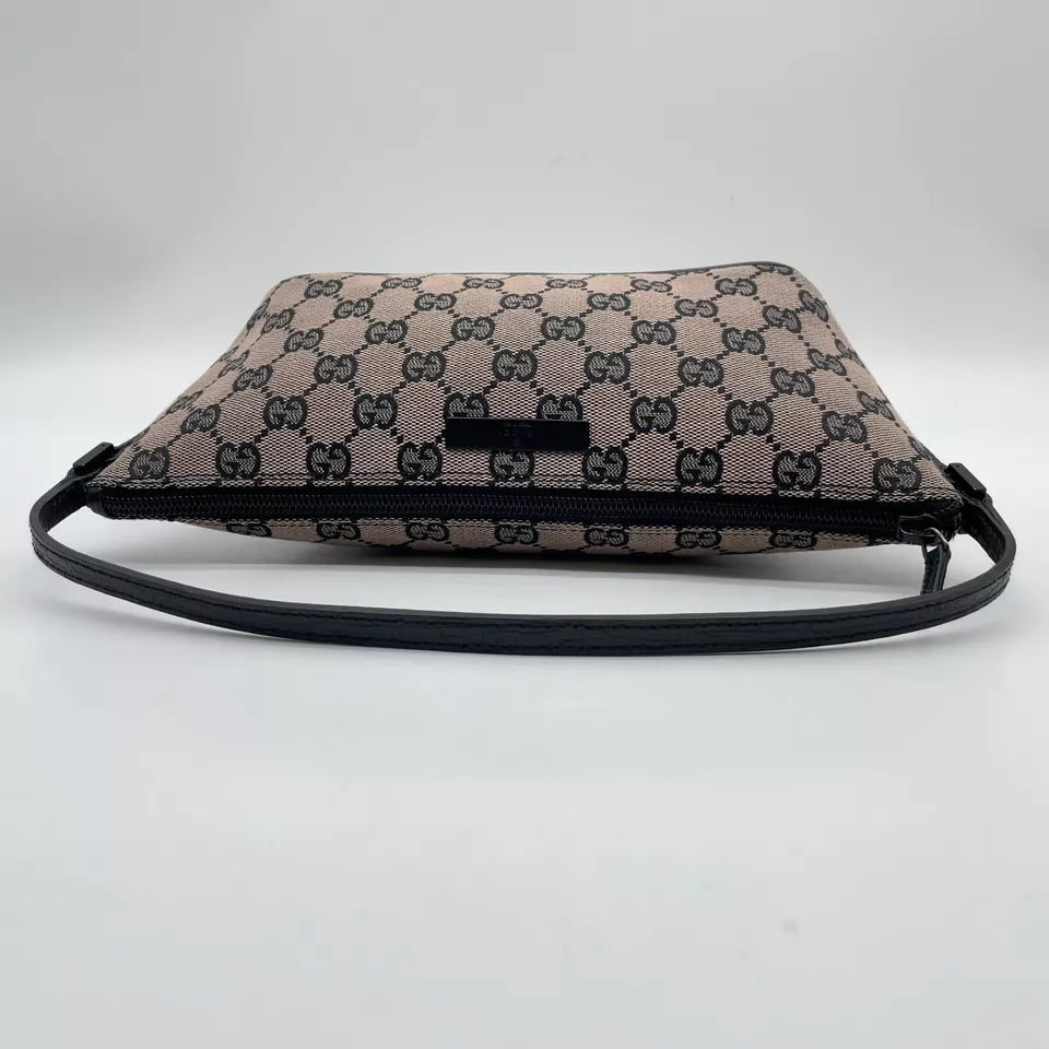 GUCCI Cosmetics Accessory Pouch In Navy GG Canvas