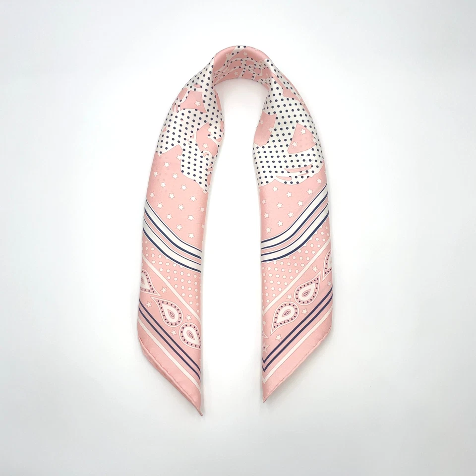 Hermès Carré 55 Brides de Gala Scarf in Pink x Multicolor Silk