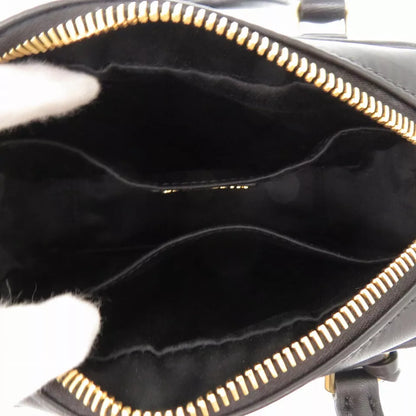 MIUMIU Arkady Matelassé Shoulder Bag – Black Leather