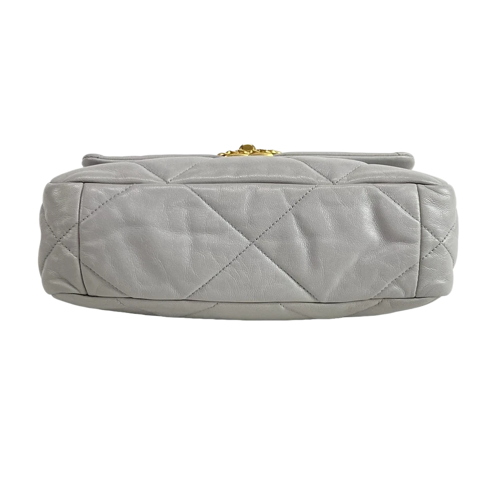 CHANEL CHANEL19 Gray Lambskin Shoulder Bag