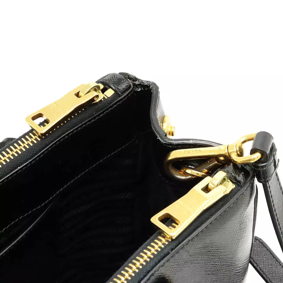 PRADA Galleria Double Zip Handbag