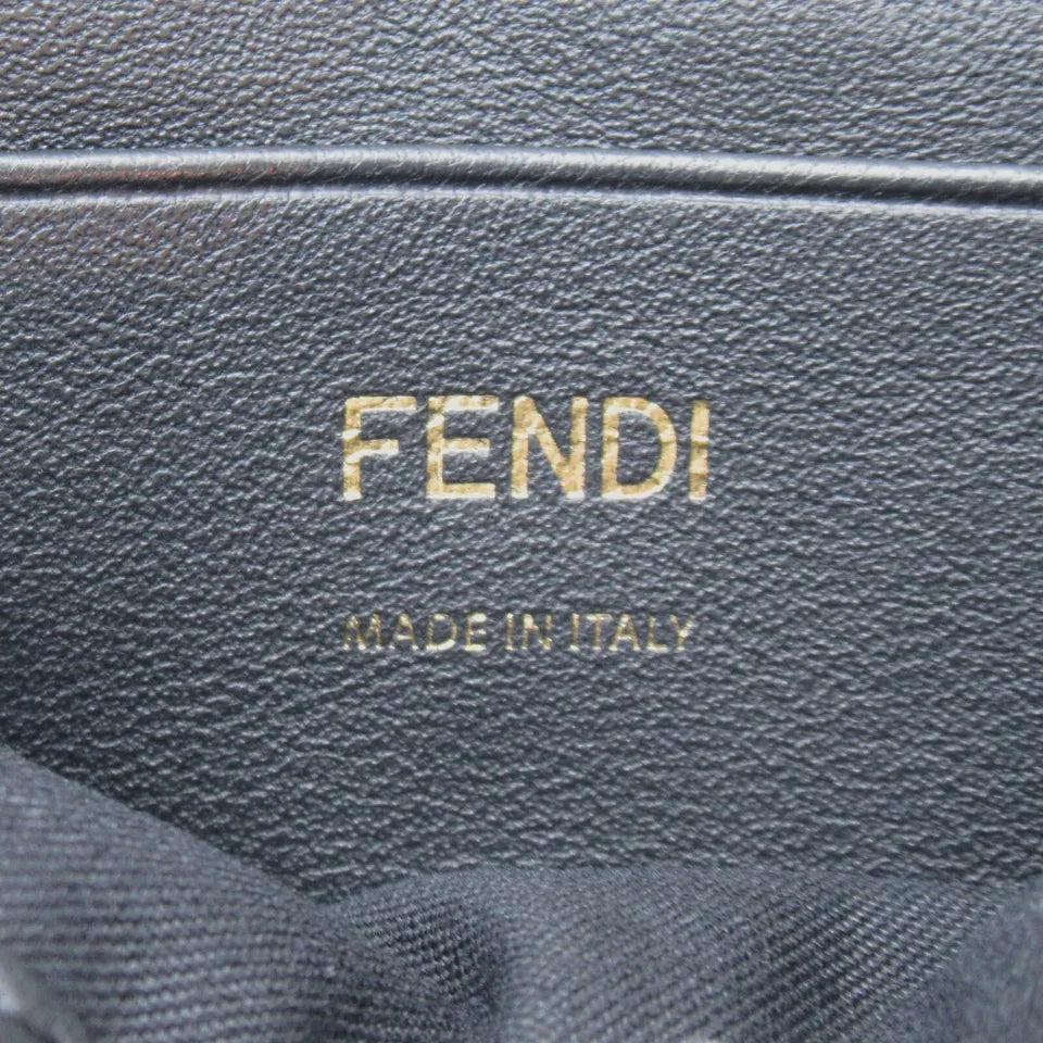 FENDI 2way Shoulder bag crossbody leather Black