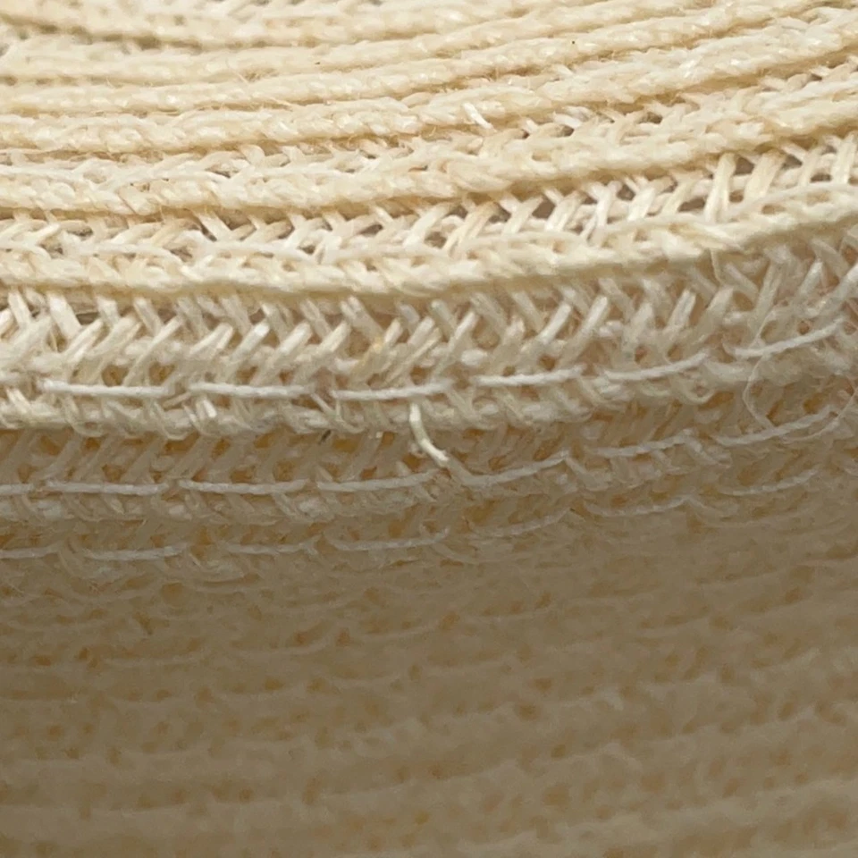 CHANEL CC Logo Ribbon Straw Hat Size M