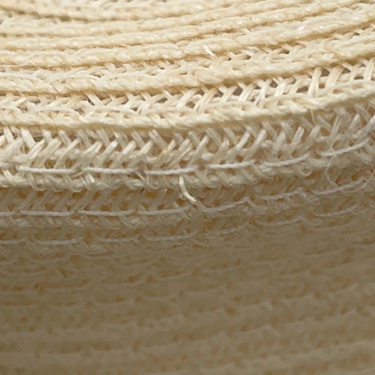 CHANEL CC Logo Ribbon Straw Hat Size M