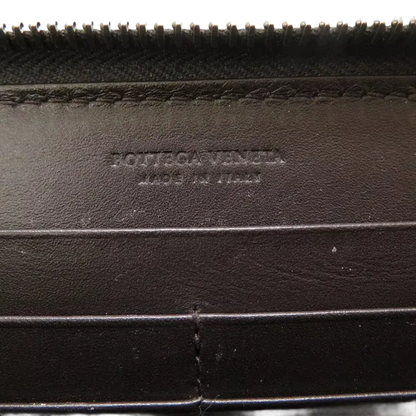 BOTTEGA VENETA Intrecciato Long Wallet – Brown Leather