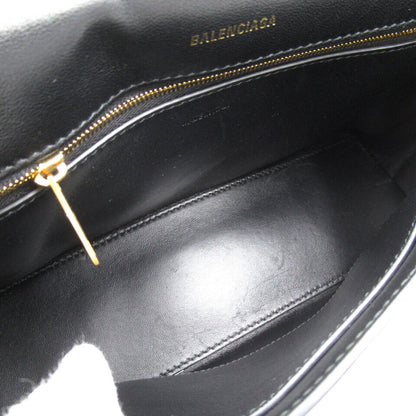 BALENCIAGA Shoulder Bag chain GHW leather Black Used Women