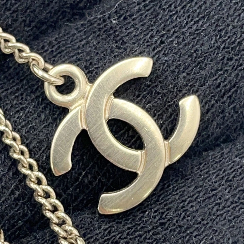 CHANEL CC Logo Perfume Bottle Heart Pearl Earrings Metal Faux Pearl Gold