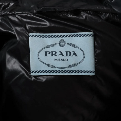 Prada Triangle Logo 22 Years Nylon Down Jacket 38 Ladies' Black